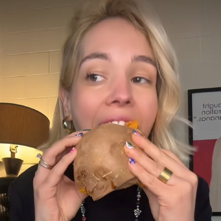 Cheese Stuffed Sweet Potato Is TikTok’s Easiest Viral Lunch