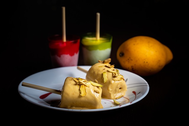 Kulfi Dessert Indian Ice Cream Traditional Flavors Pistachio Rose Cardamom Mango
