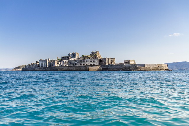 Abandoned Buildings On Hashima Island, Japan