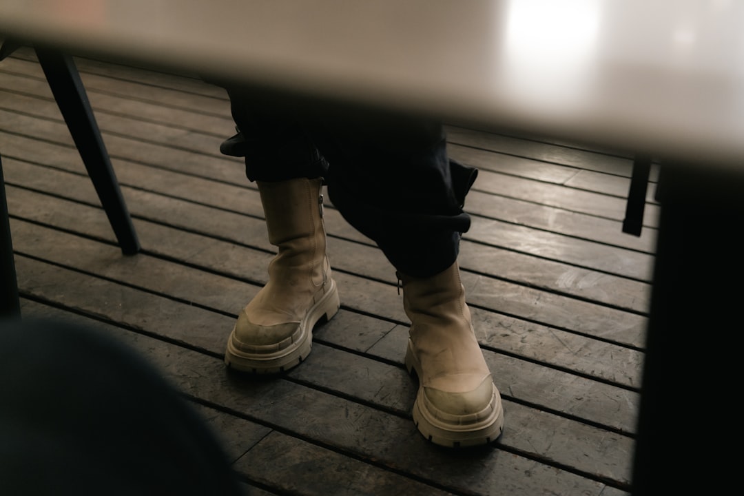 Platform Combat Boots With Exaggerated Soles And Heavy Tread