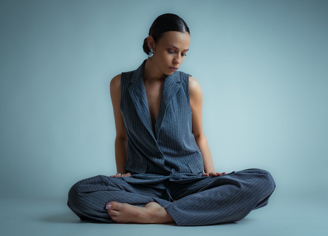 Lotus Pose Yoga Posture Sitting With Legs Crossed