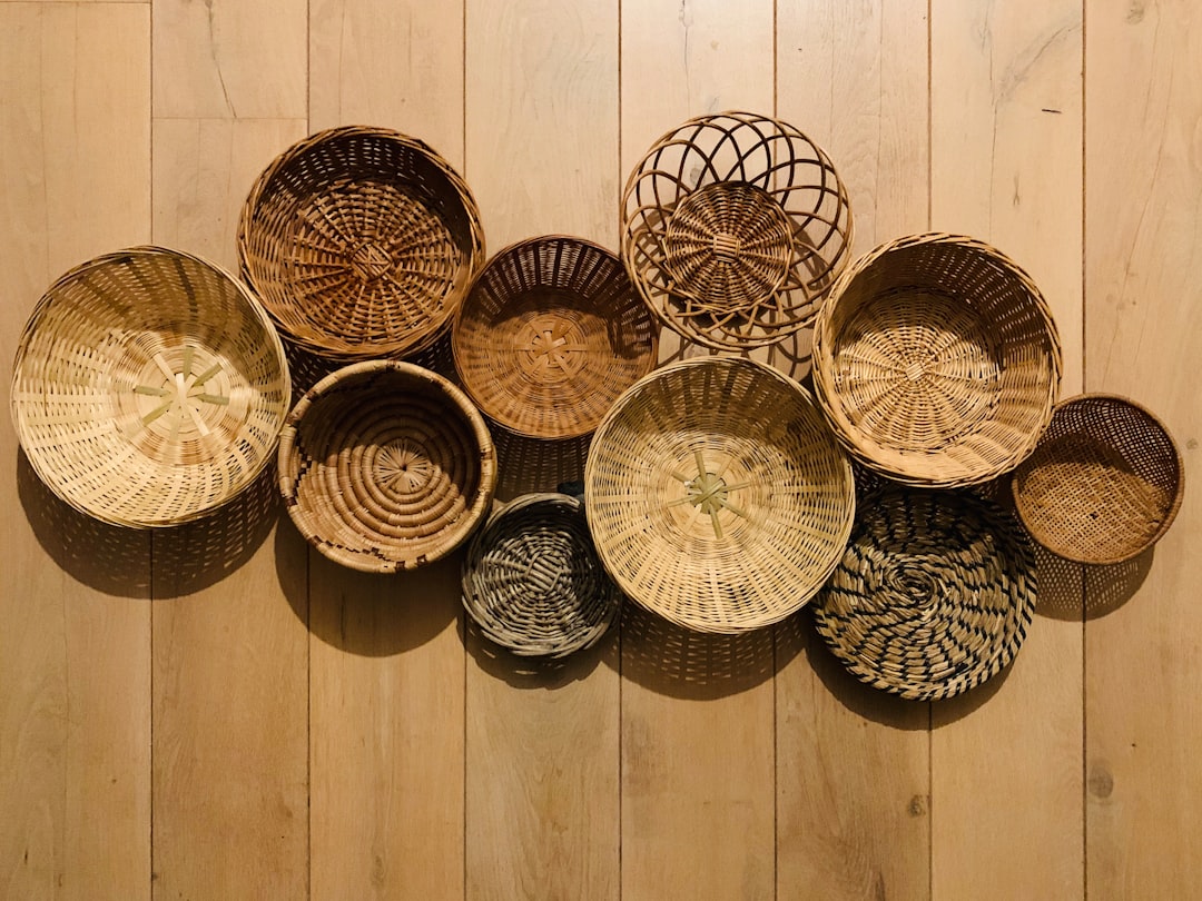 Woven Basket Wall Plant Display