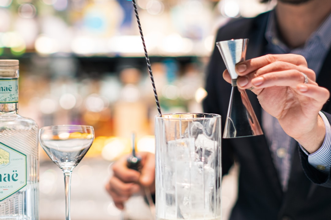 Martini Glass On A Bar Counter