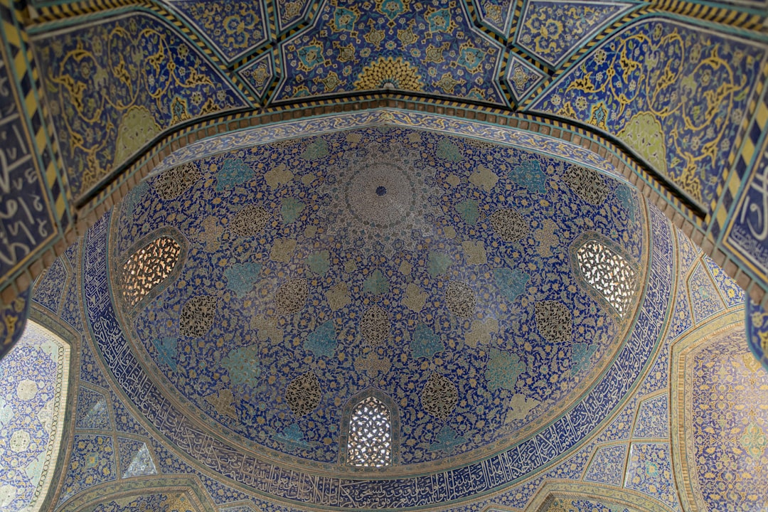 Shah Mosque Isfahan Architecture Mosaic Tiles Domes Courtyard