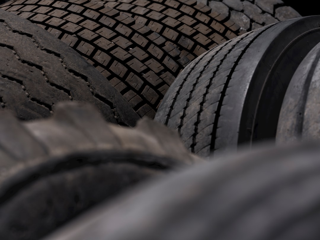 Worn Tires With Uneven Tread Wear Patterns