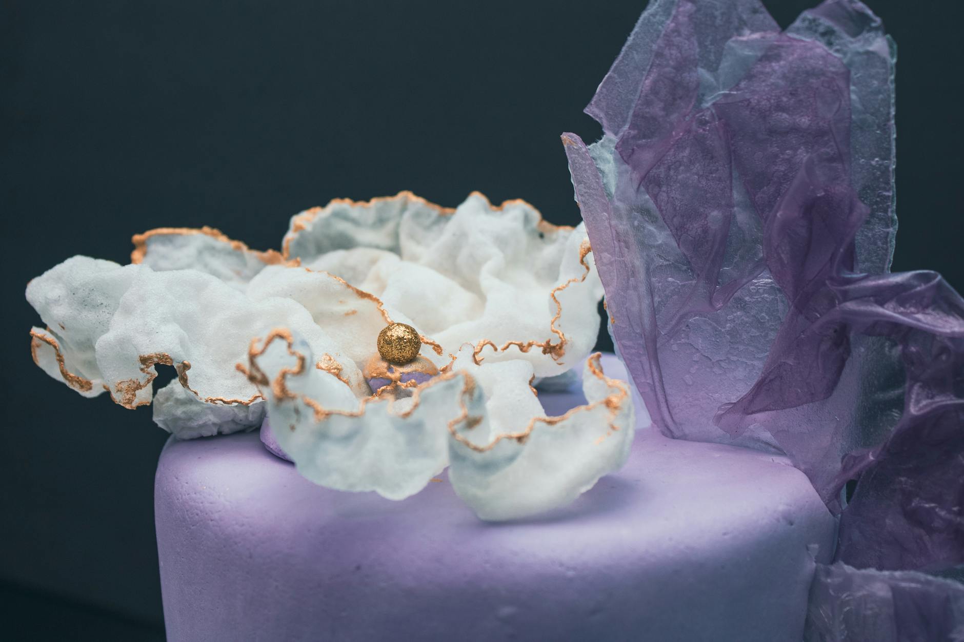 Glass Sugar Wedding Cake 