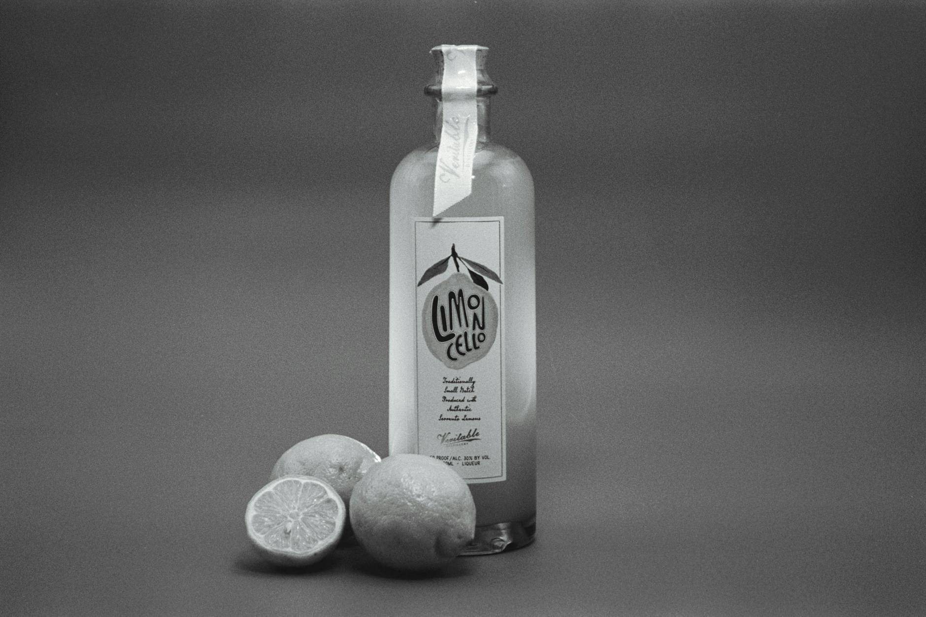 Industrial Limoncello Bottles In A Gift Shop