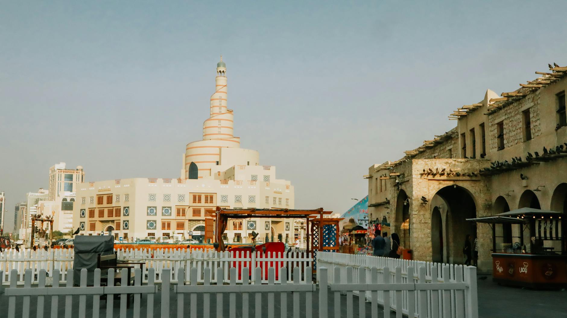 Doha Souq Waqif Market And Corniche Waterfront Promenade