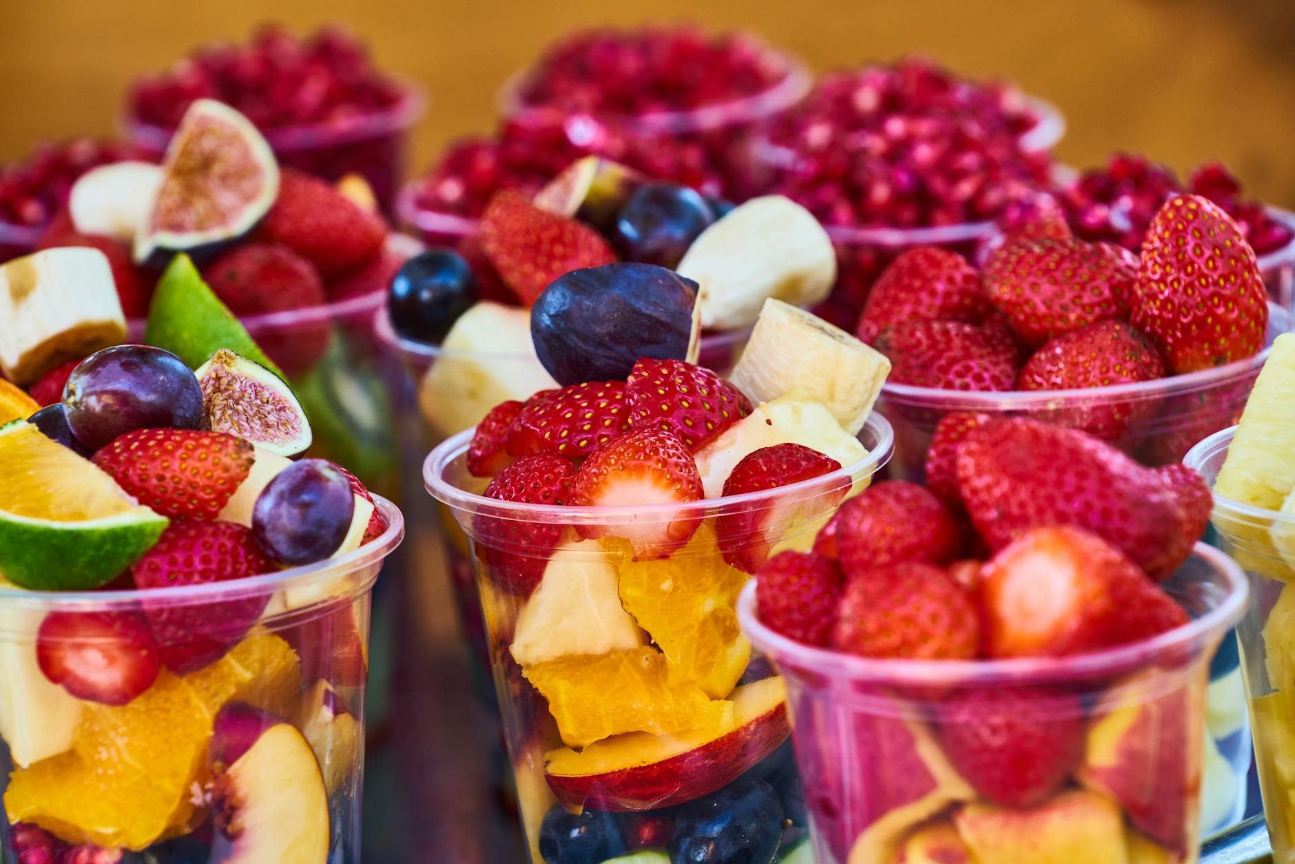 Fruit Salad Cups In Orange Peel