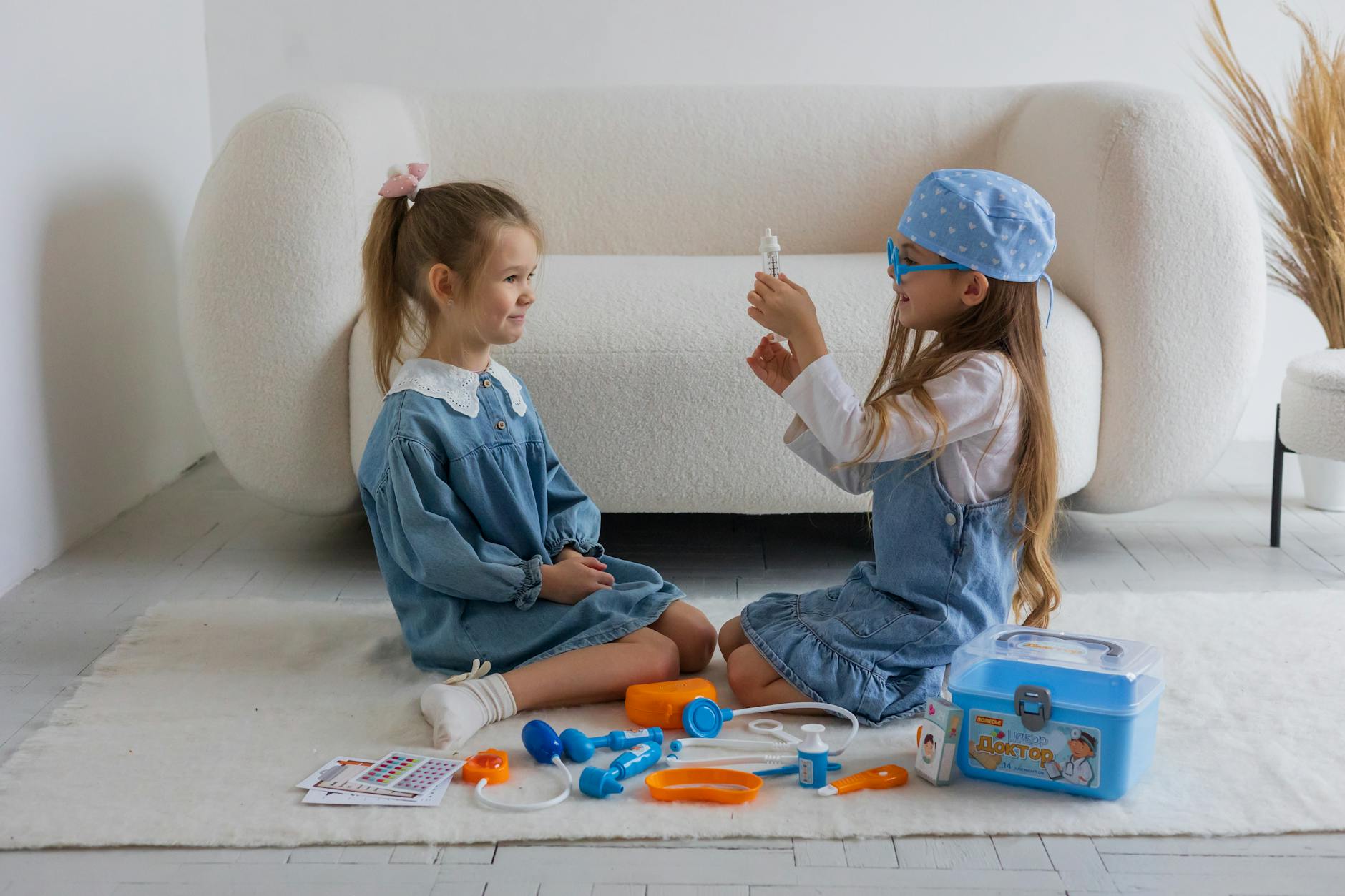Children Discussing Gender Roles With Toys