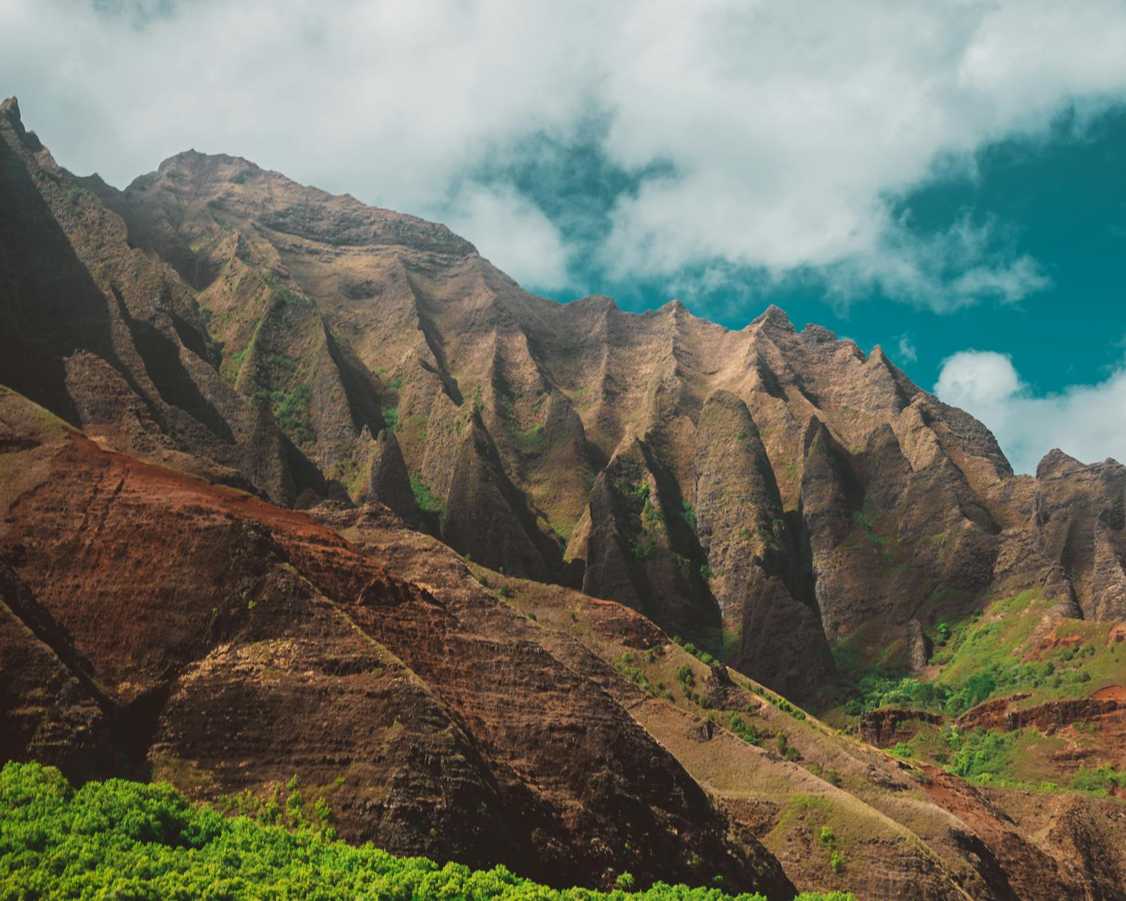 Kauai Tropical Rainforest Na Pali Coast Cliffs Waimea Canyon