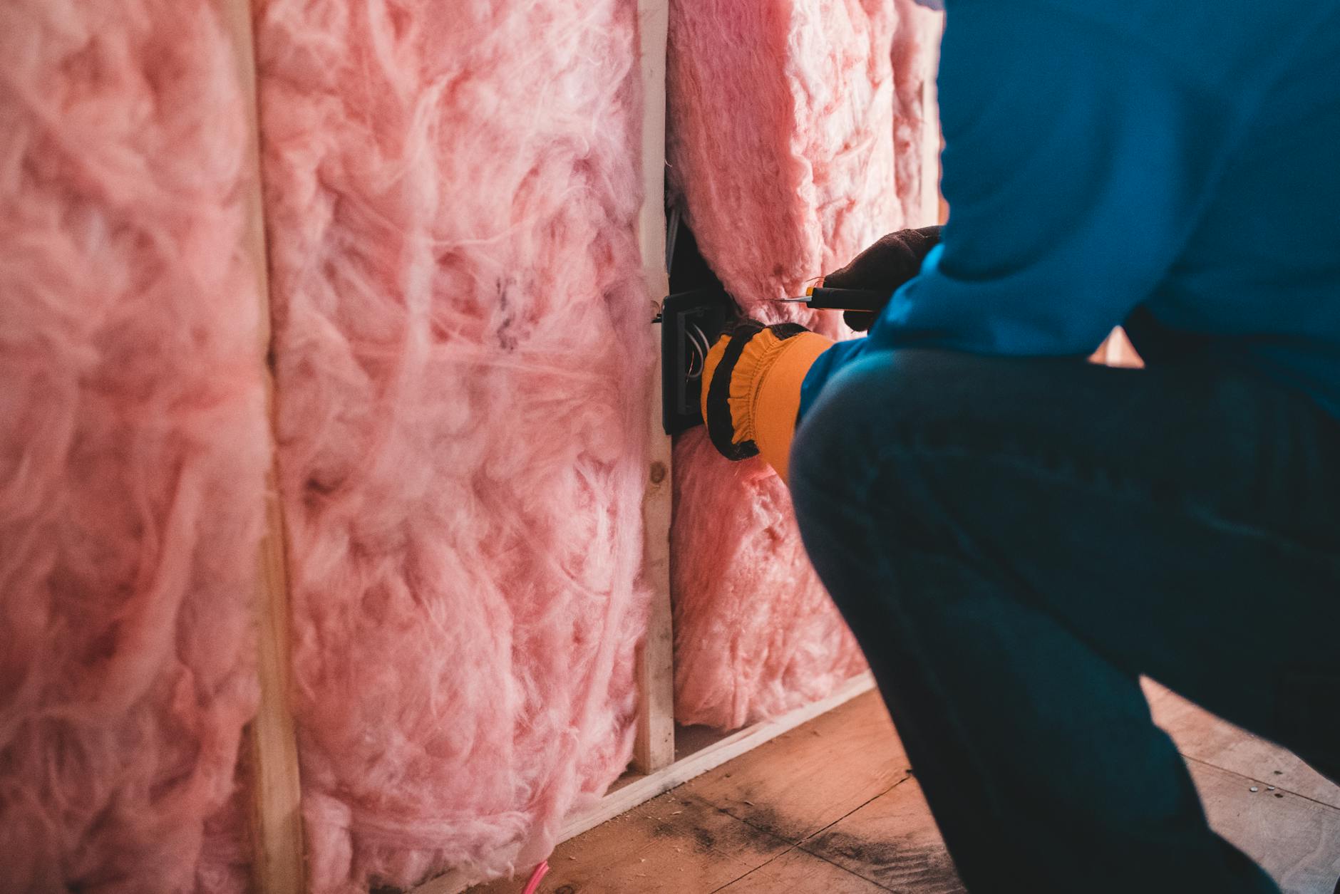 Insulation In A Home With Visible Signs Of Roof Wear
