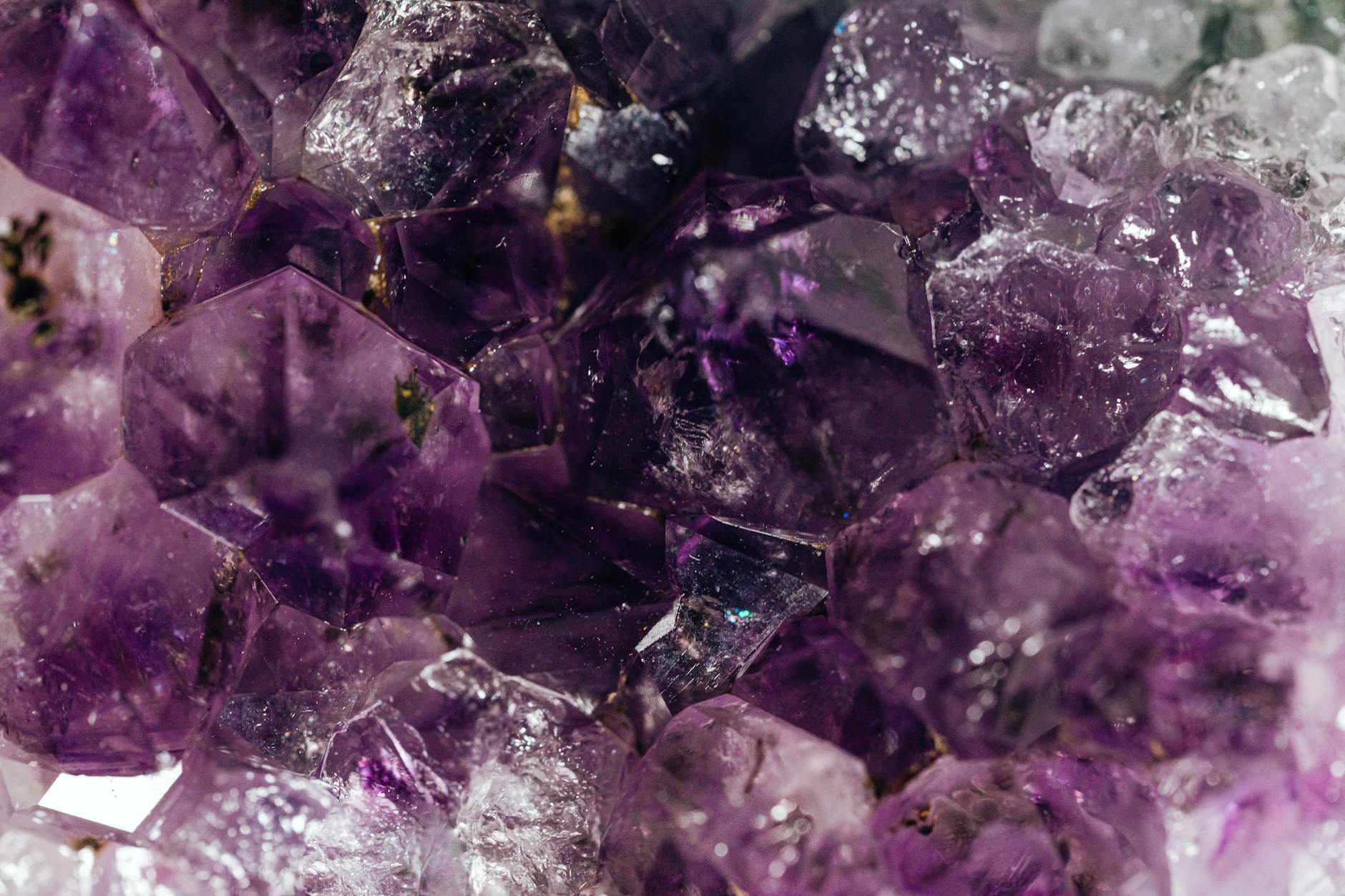 Amethyst Gemstone On A Serene Background With Calming Colors