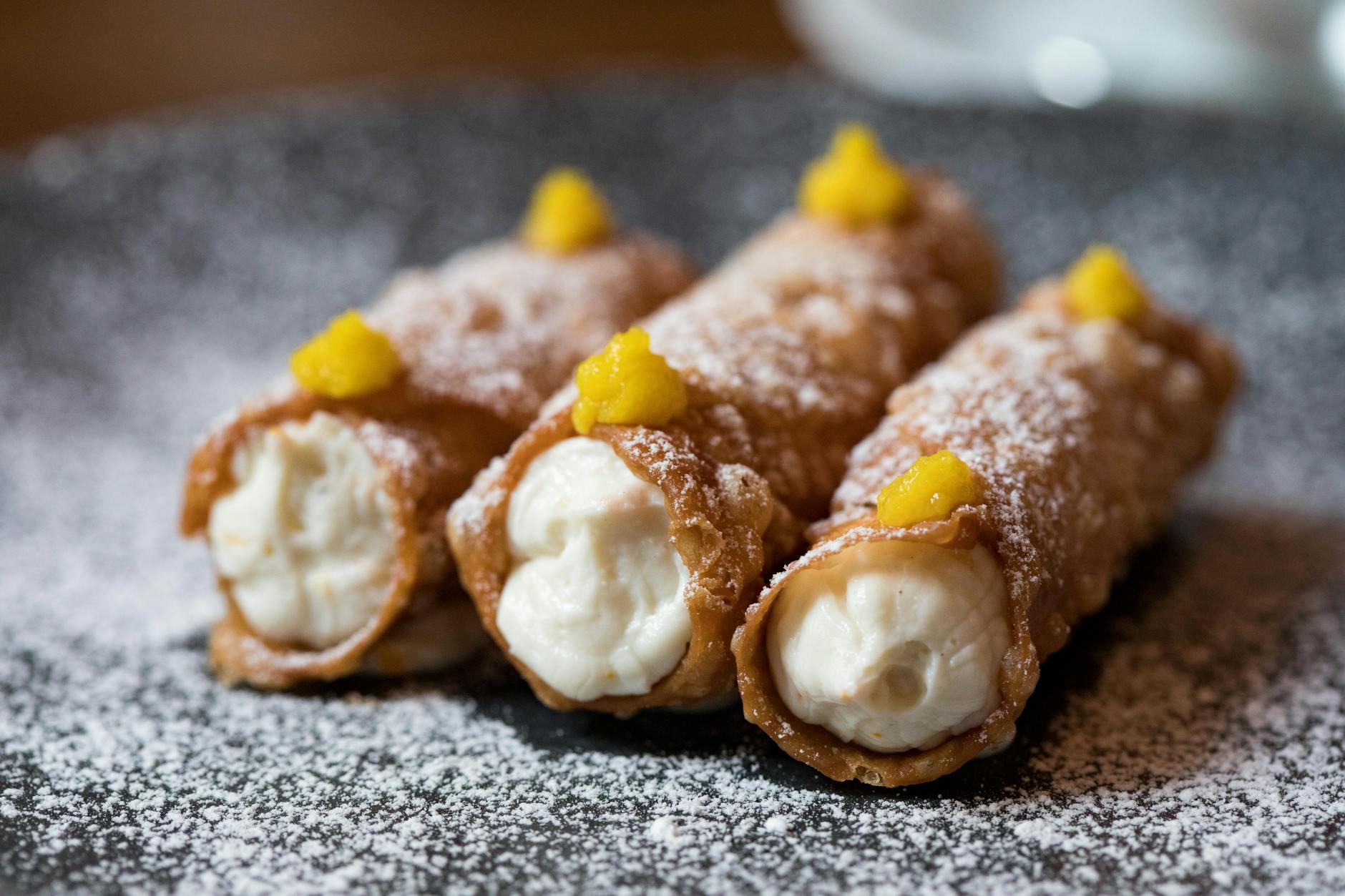 Cannoli Sicilian Pastries Filled With Ricotta Cheese