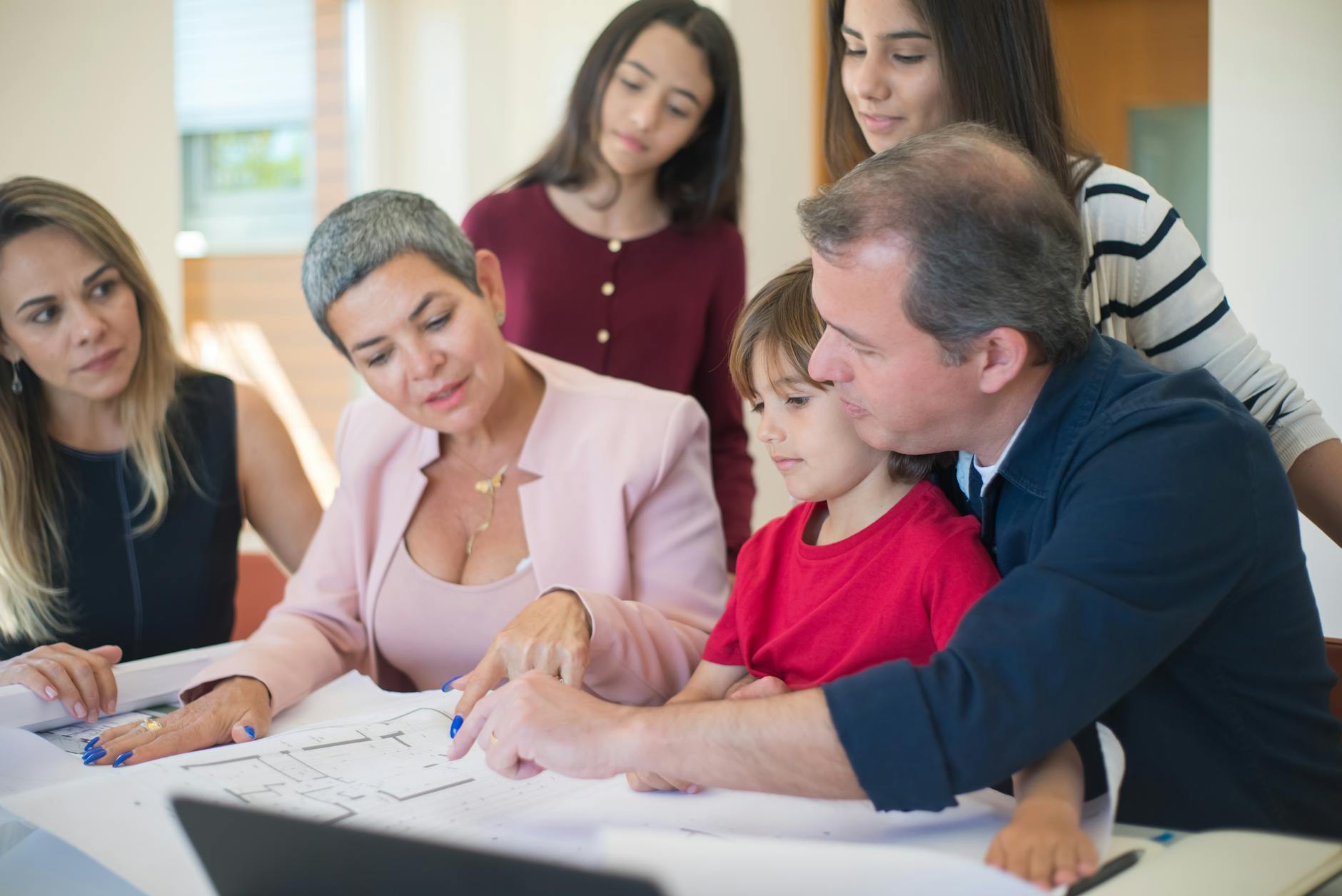 Supportive Family During A Transition, Discussing Fears And Creating A Plan In A Warm, Comforting Home Environment