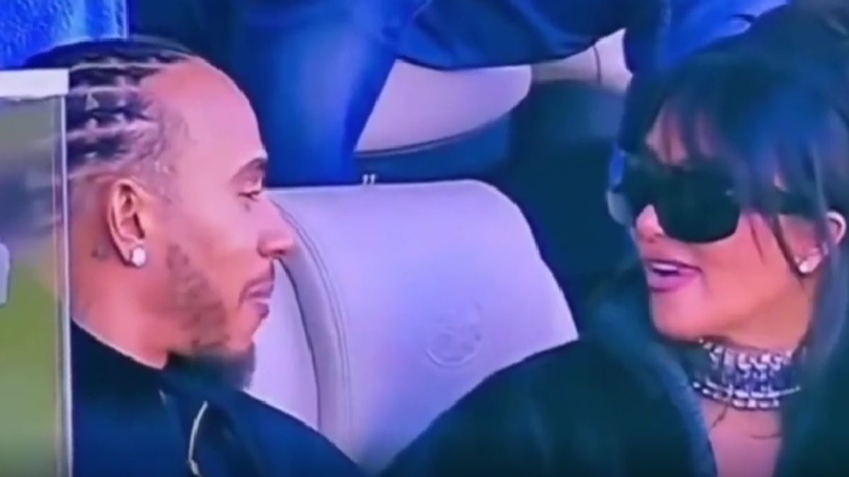 Lip Reader Deciphers Lewis Hamilton’s Whisper to Kim Kardashian at the Super Bowl Sparking Endless Online Teasing