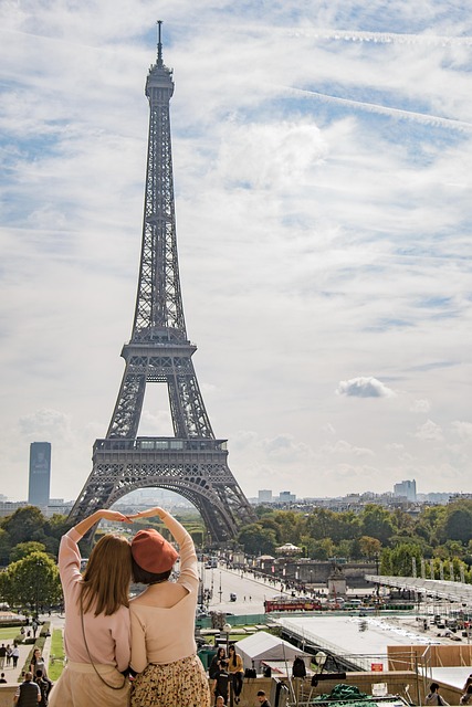 Traveling Couple Admiring Architecture