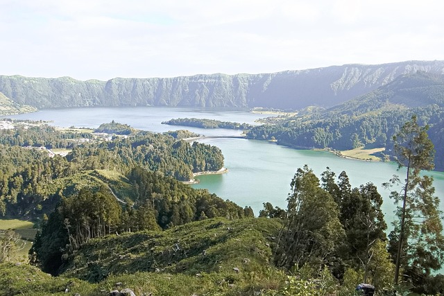 Azores São Miguel Sete Cidades Twin Lakes Thermal Pools Black Sand Beaches Lush Landscape