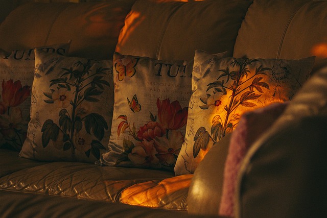 Fluffed And Styled Throw Pillows On A Sofa