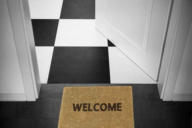 DIY Stenciled Welcome Mat Coir Doormat Outdoor Paint