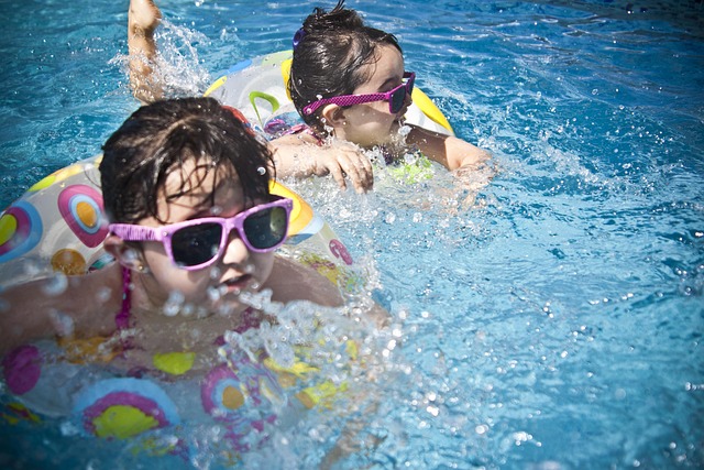 Children Swimming After Eating
