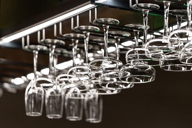 Hanging Glass Racks Under Cabinets Kitchen Organization