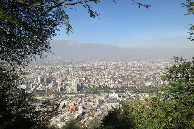 Santiago Chile Cityscape Andes Street Art Central Market Funicular San Cristobal Hill