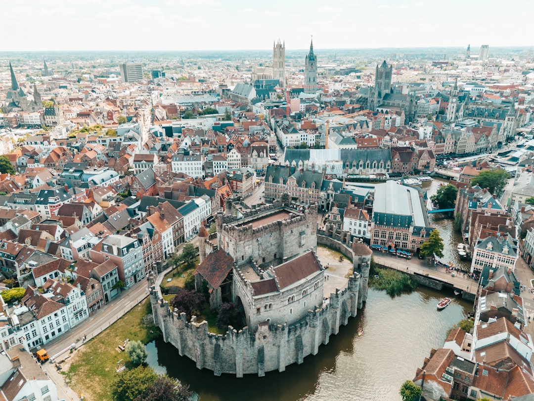 Ghent Medieval Architecture Scenic River Belfry Cathedral Gravensteen Castle