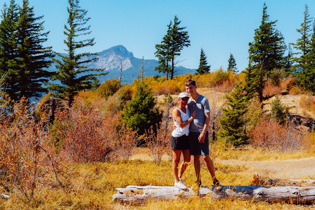 Couple Exercising Outdoors Hiking Biking Healthy Lifestyle