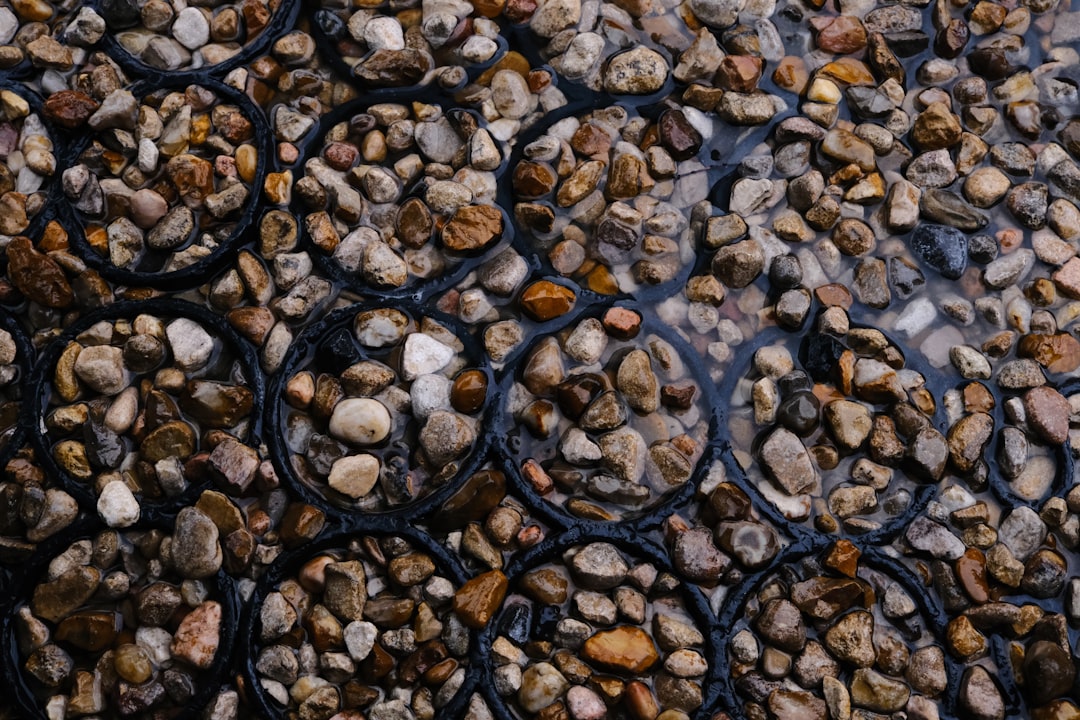 Pebble Tile Bathroom Floor Rustic Coastal Spa