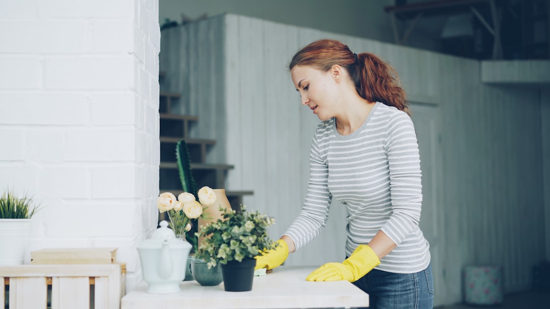Successful Women Tidying Home Morning Routine