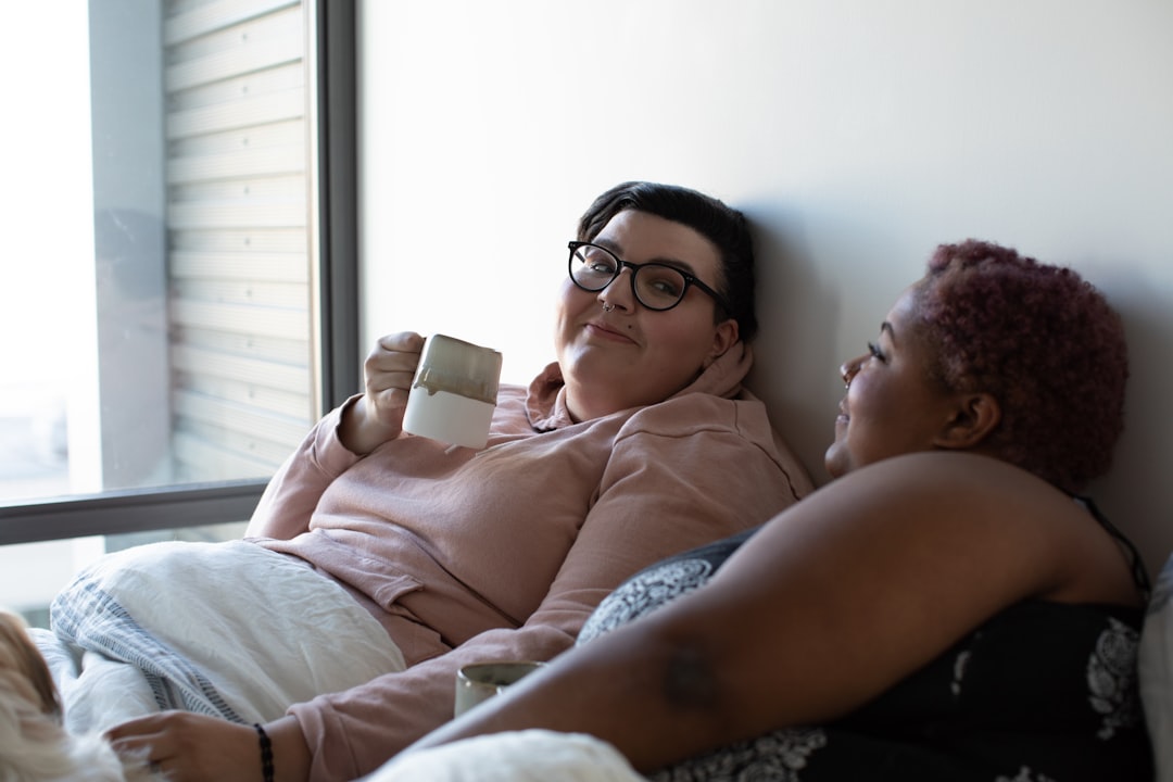 Lesbian Couple Morning Coffee Ritual