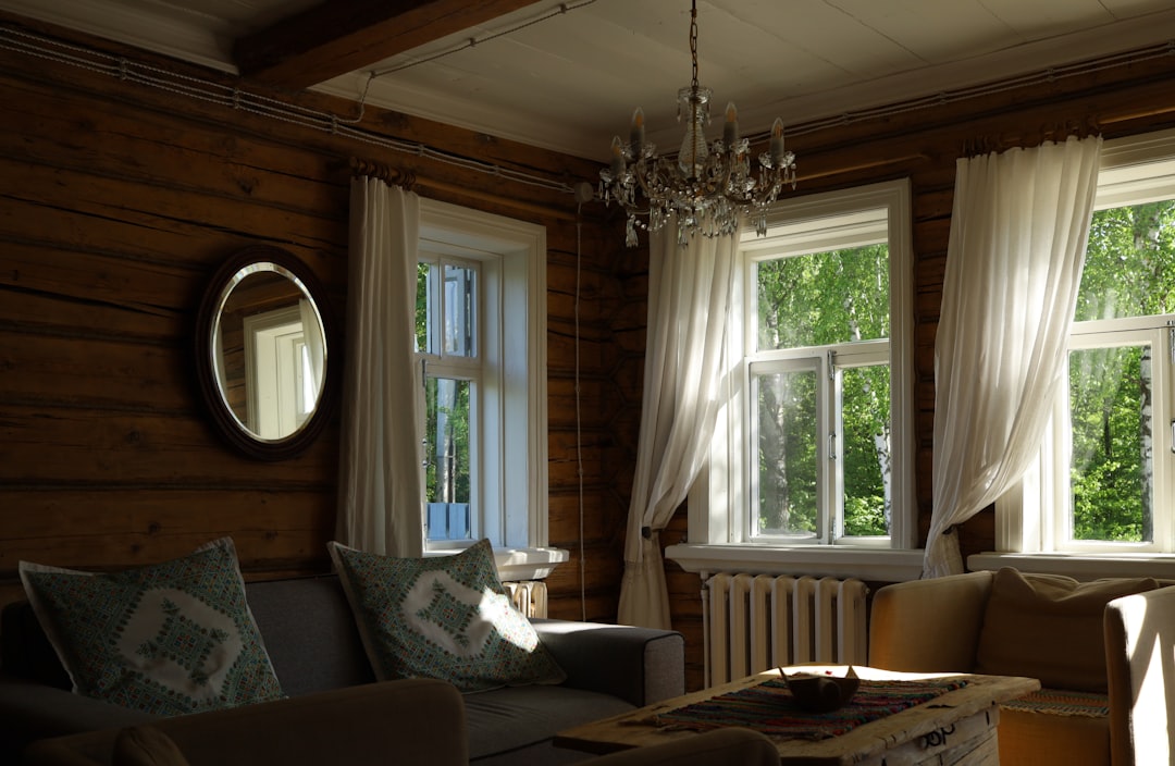 Scandinavian Cabin Interior Light Wood Natural Materials Large Windows Minimalism
