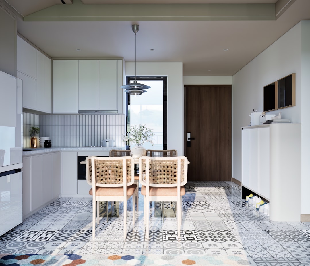 Modern Kitchen With Textured Handmade Tiles