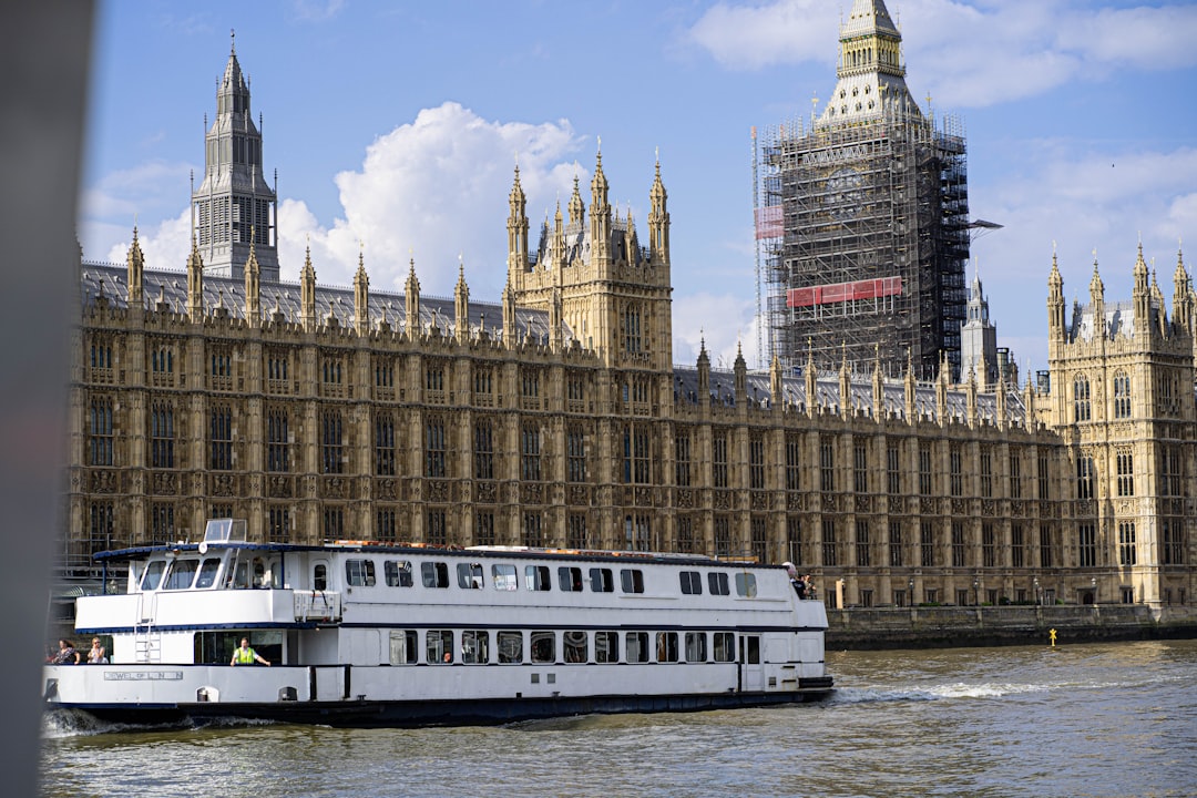 Big Ben Elizabeth Tower Houses Of Parliament London River Thames Red Double-decker Bus