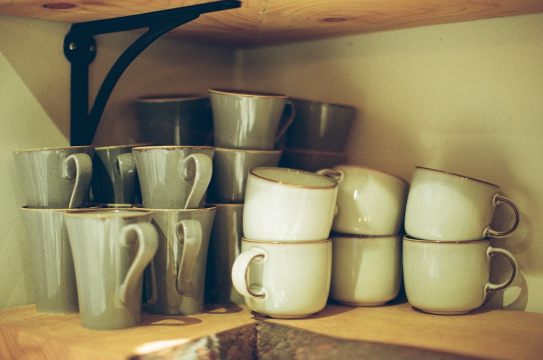 Excess Coffee Mugs Cluttered Kitchen