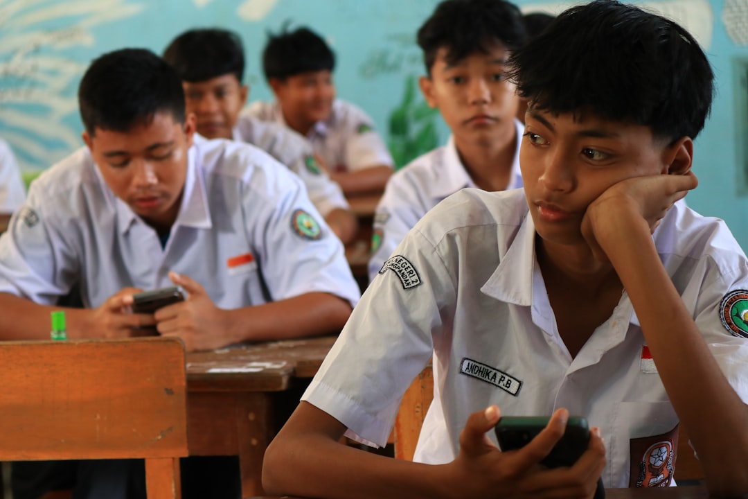 Distracted Student Studying