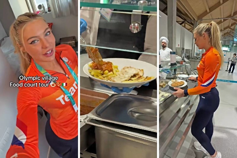 One of the World’s Most Beautiful Athletes Reveals the Abundant Meals in the Olympic Village