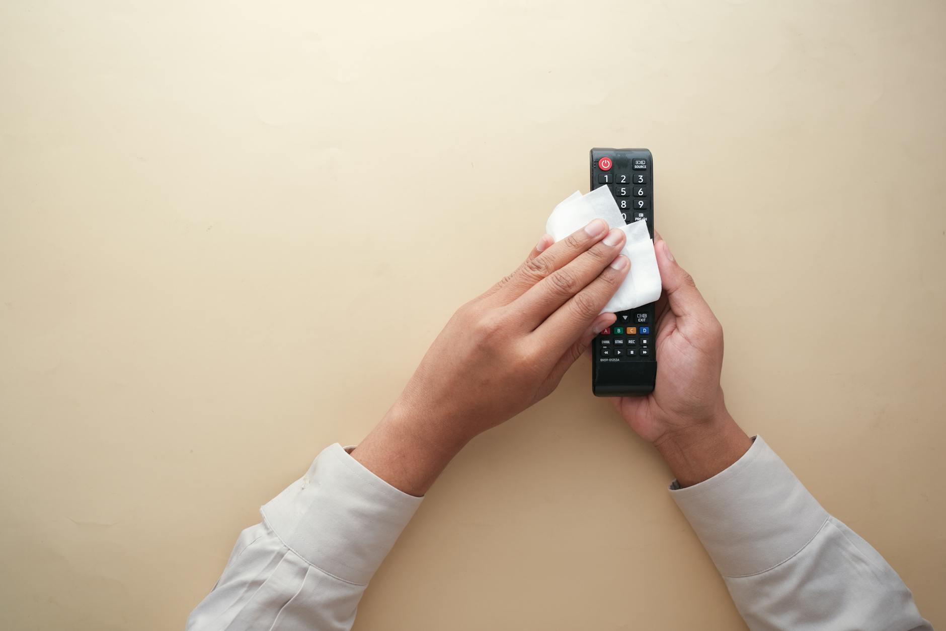 Hotel Room TV Remote Germ Contamination Cleaning