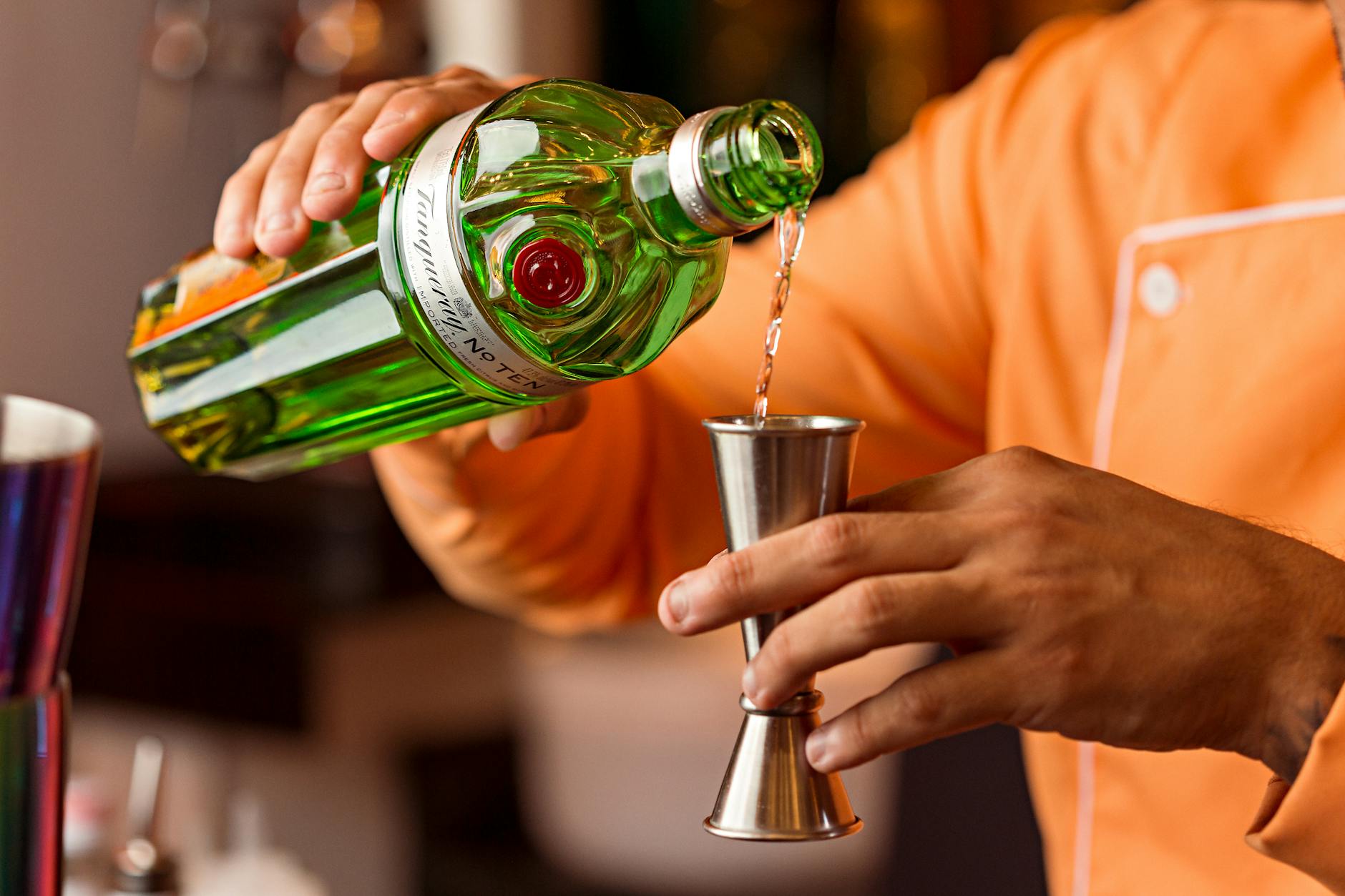 Bartender Measuring Drink