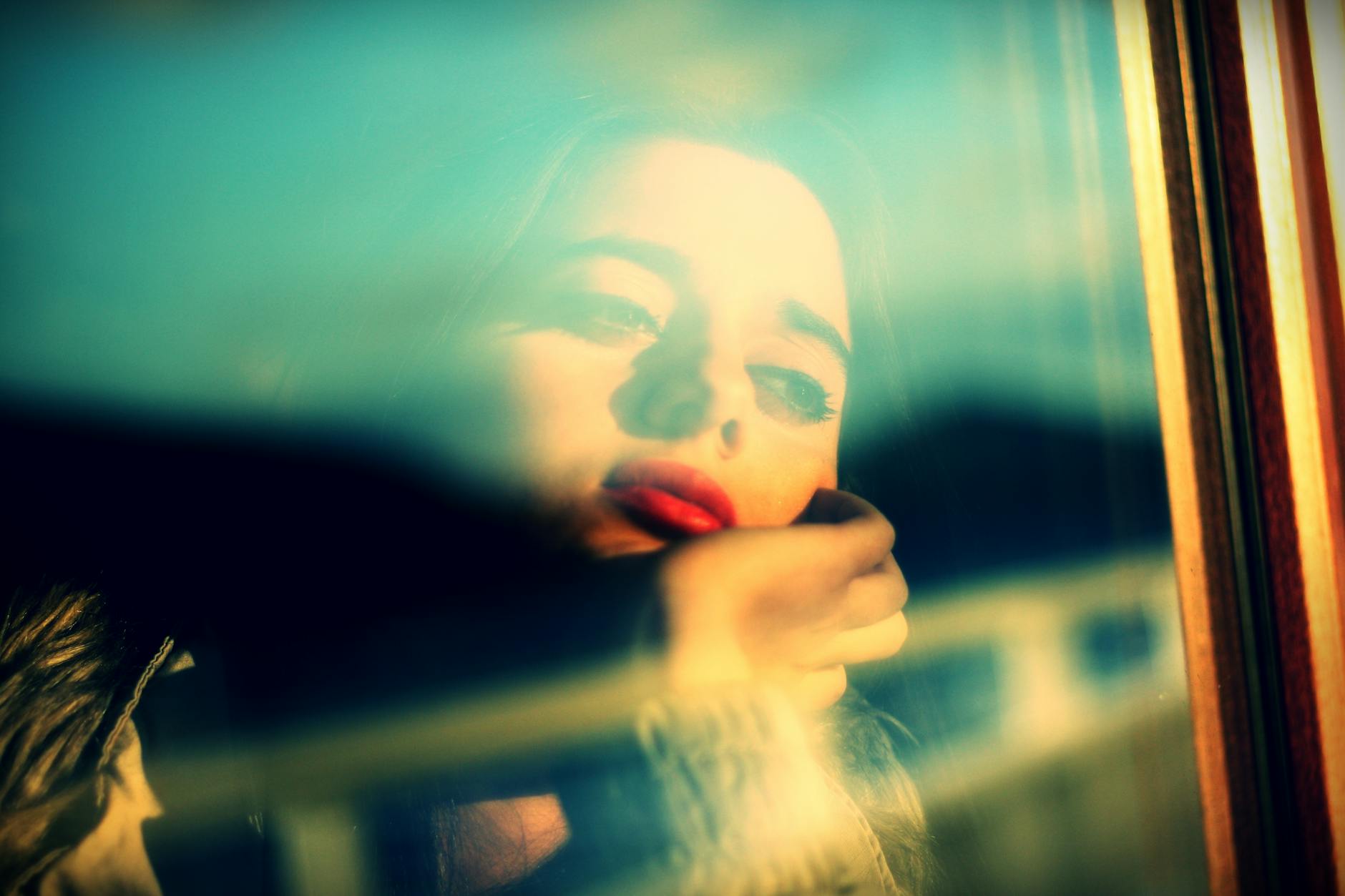 Person Daydreaming Melancholic Lost In Thought