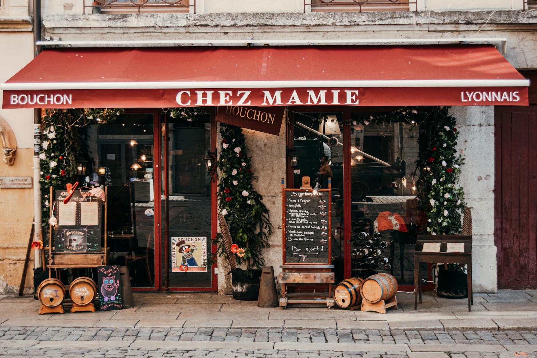 Lyon Food Market Bouchons Traditional Cuisine