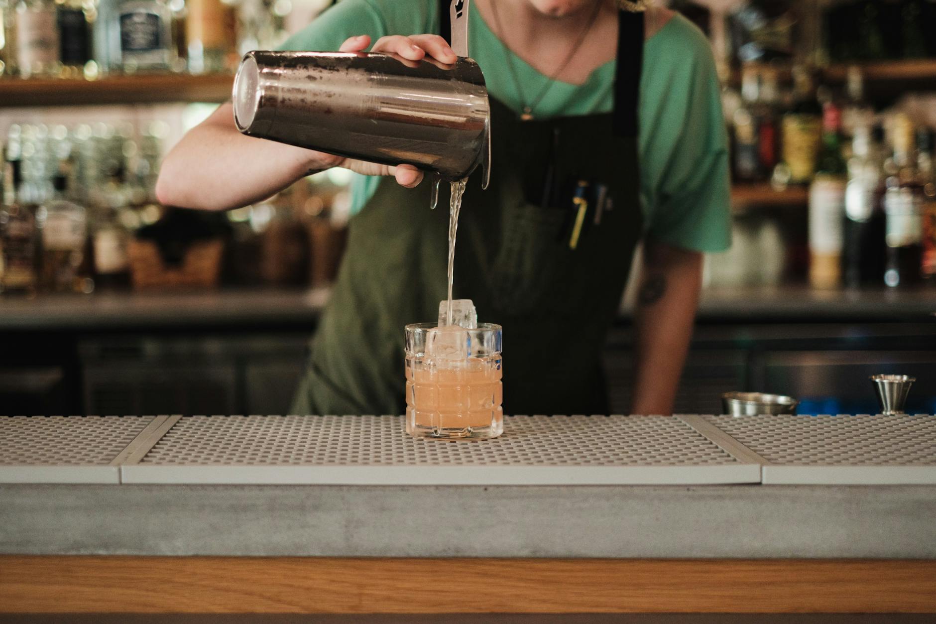 Bartender Pouring Drinks