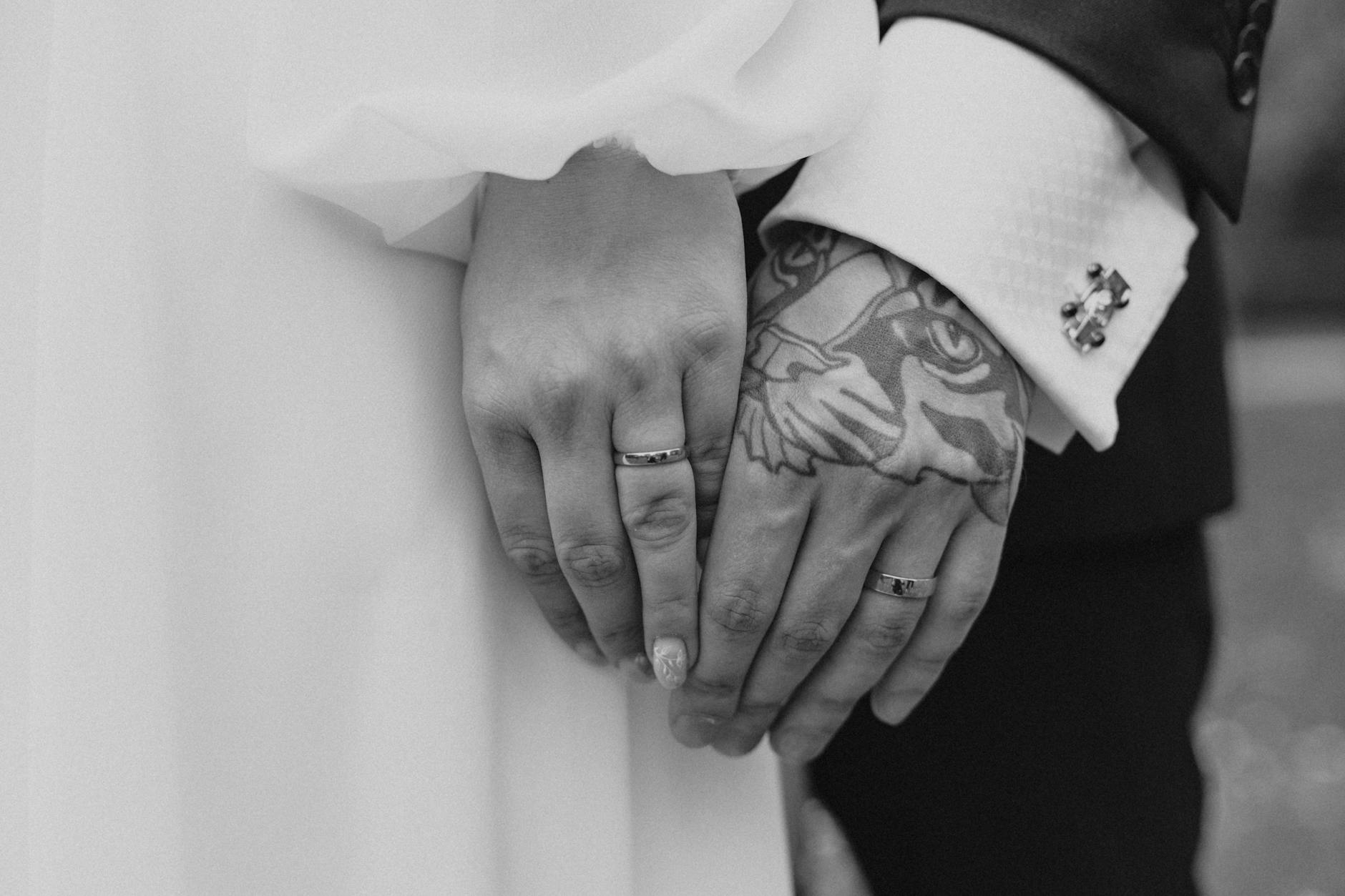 Wedding Rings And Hands