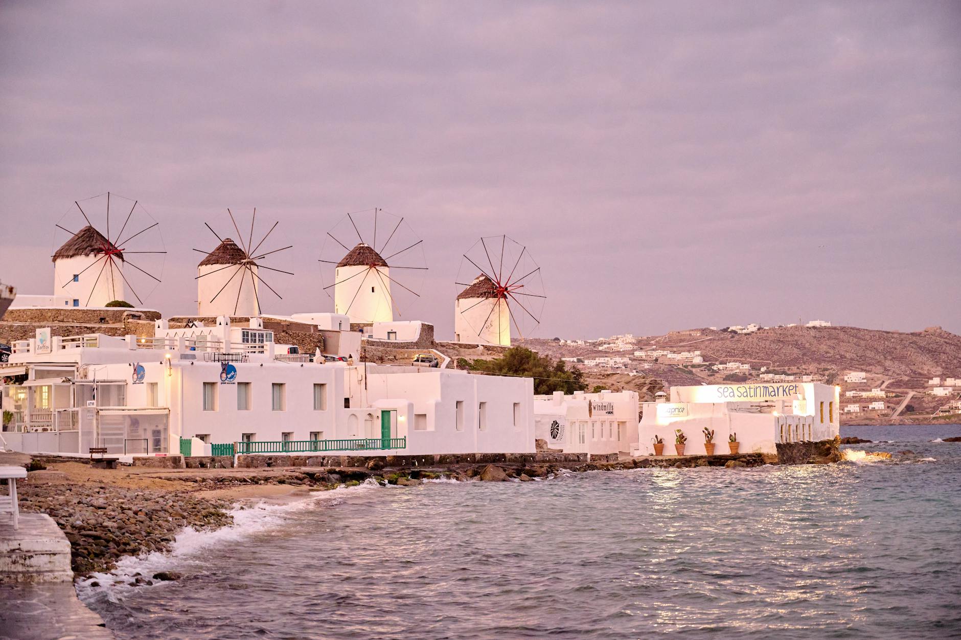 Mykonos Island Windmills Whitewashed Town Beach Nightlife