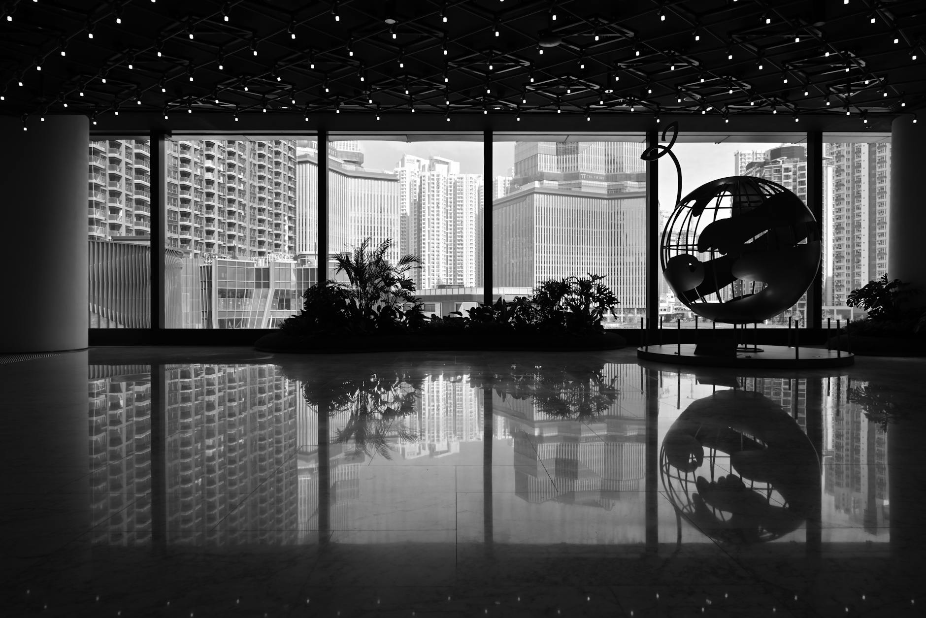 Oversized Floor Globes Ambient Light Modern Sculpture Minimalist Decor