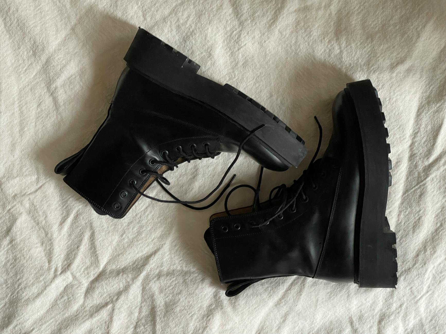 Combat Boots Black Women Fashion Urban Style