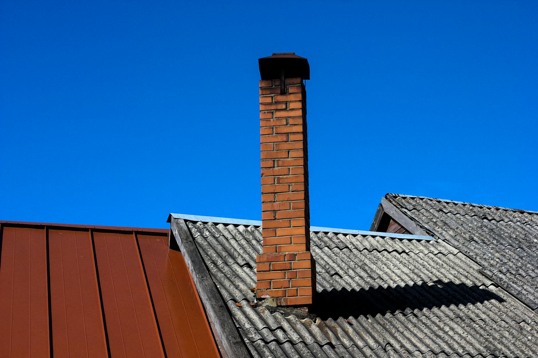 Leaning Brick Chimney
