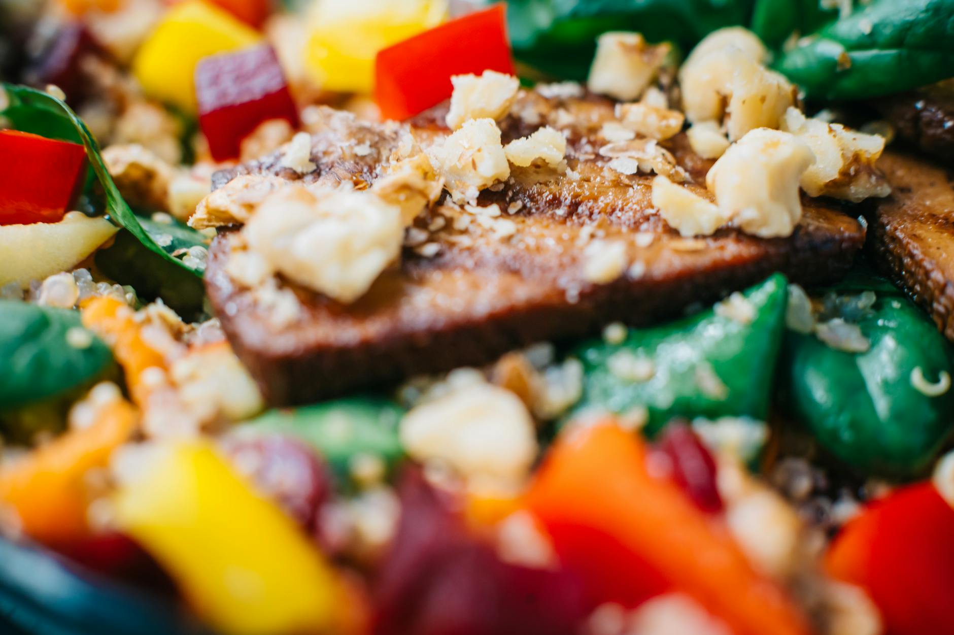 Scrambled Tofu With Turmeric Spinach Bell Peppers