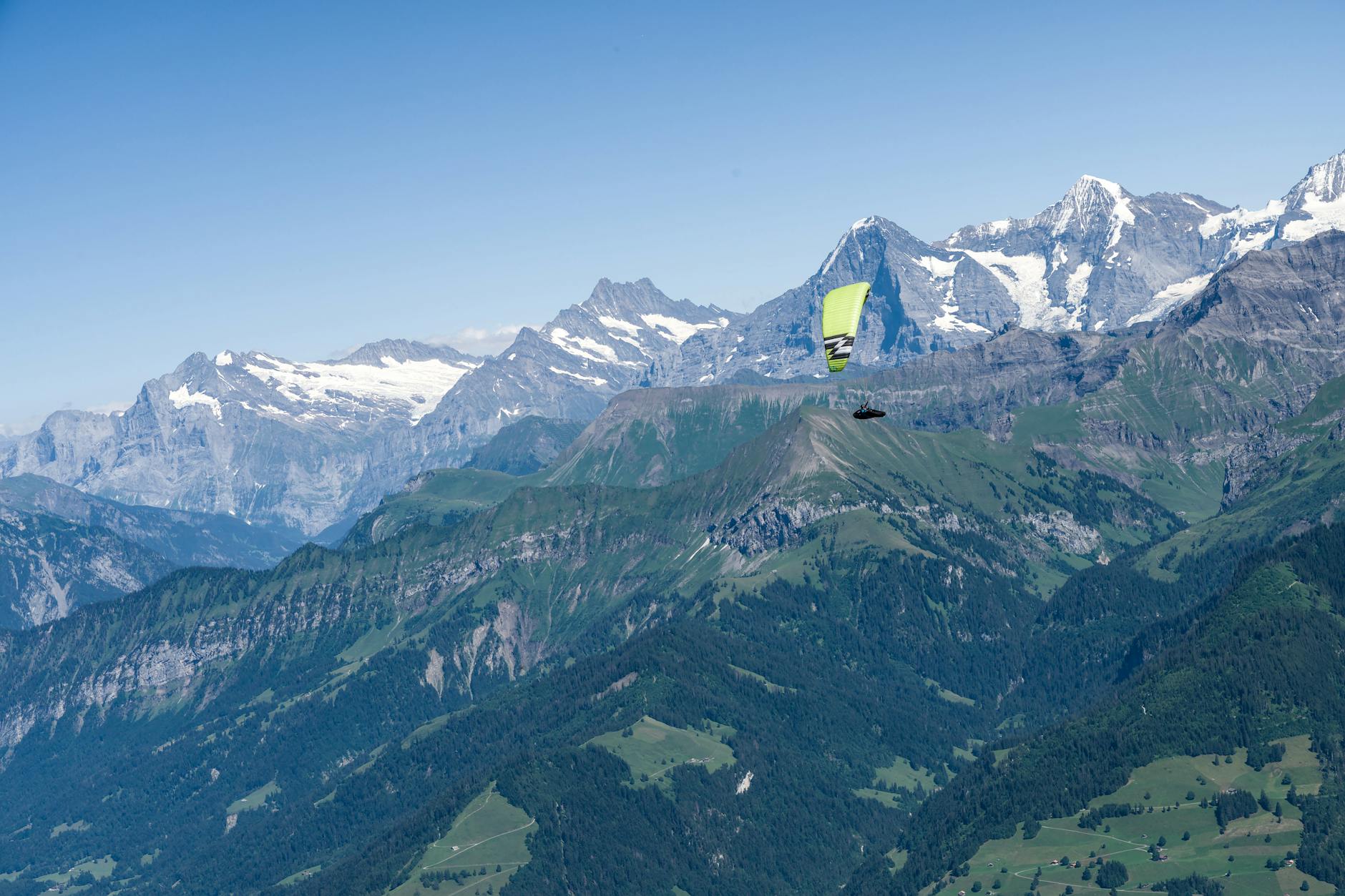 Interlaken Skydiving Paragliding Alps Eiger Jungfrau Peaks Emerald Lakes